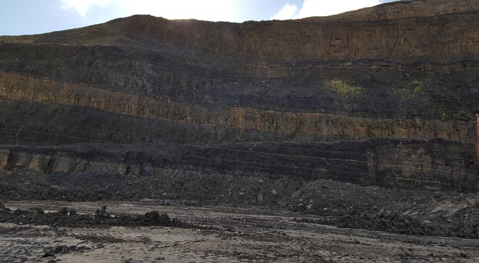 rock face at tower colliery