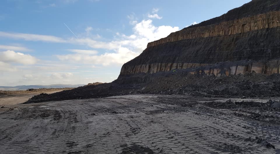 rock face at tower colliery