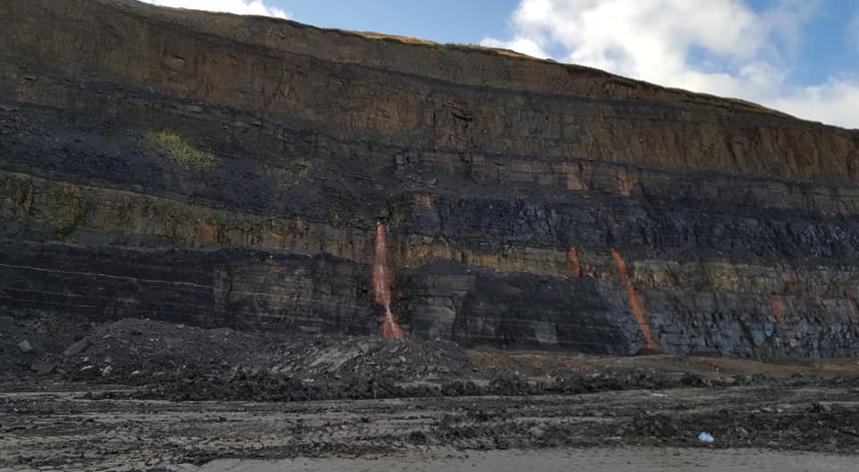 rock face at tower colliery