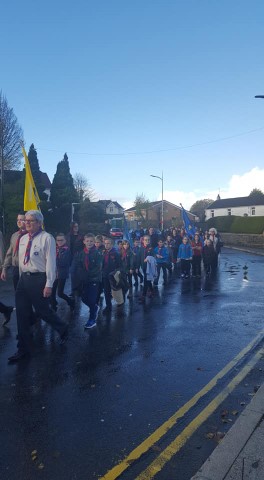 scouts in the remembrance parade
